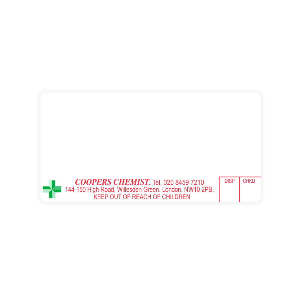 [AZEMT3643] Coopers Chemist (144-150 High Road) Labels 