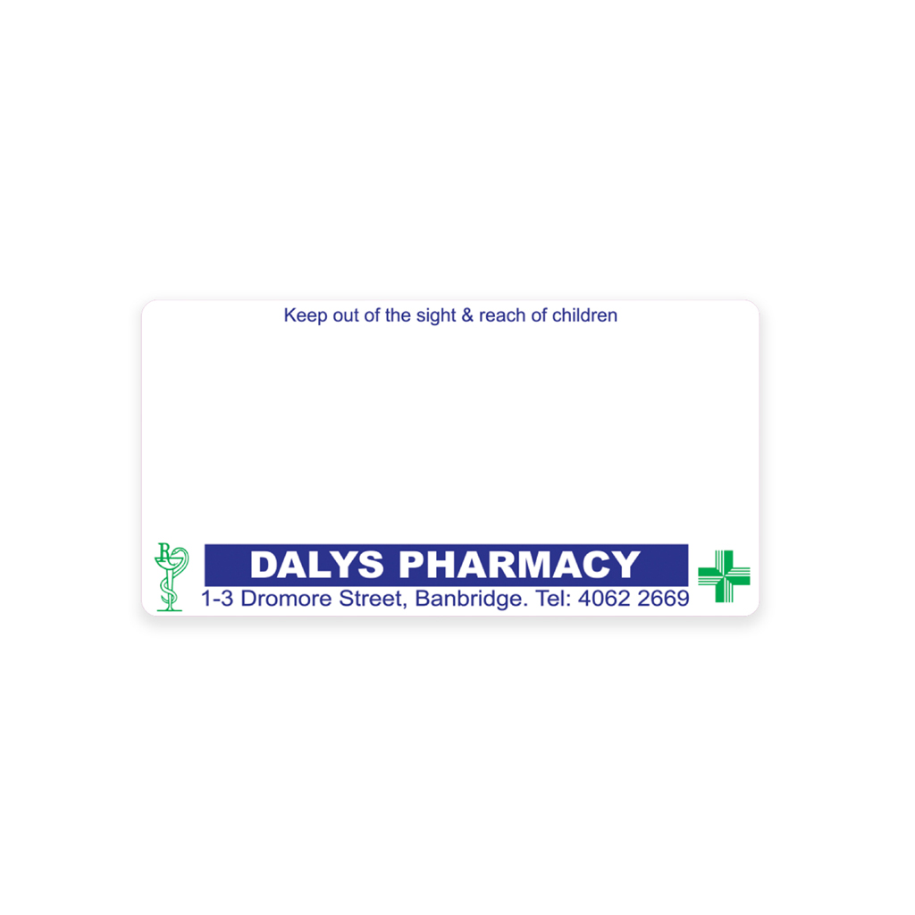 Dalys Pharmacy Dispensing Labels