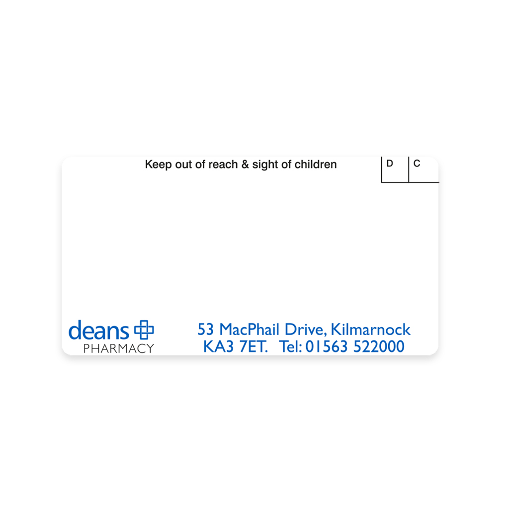 Deans Pharmacy Kilmarnock Disp Labels