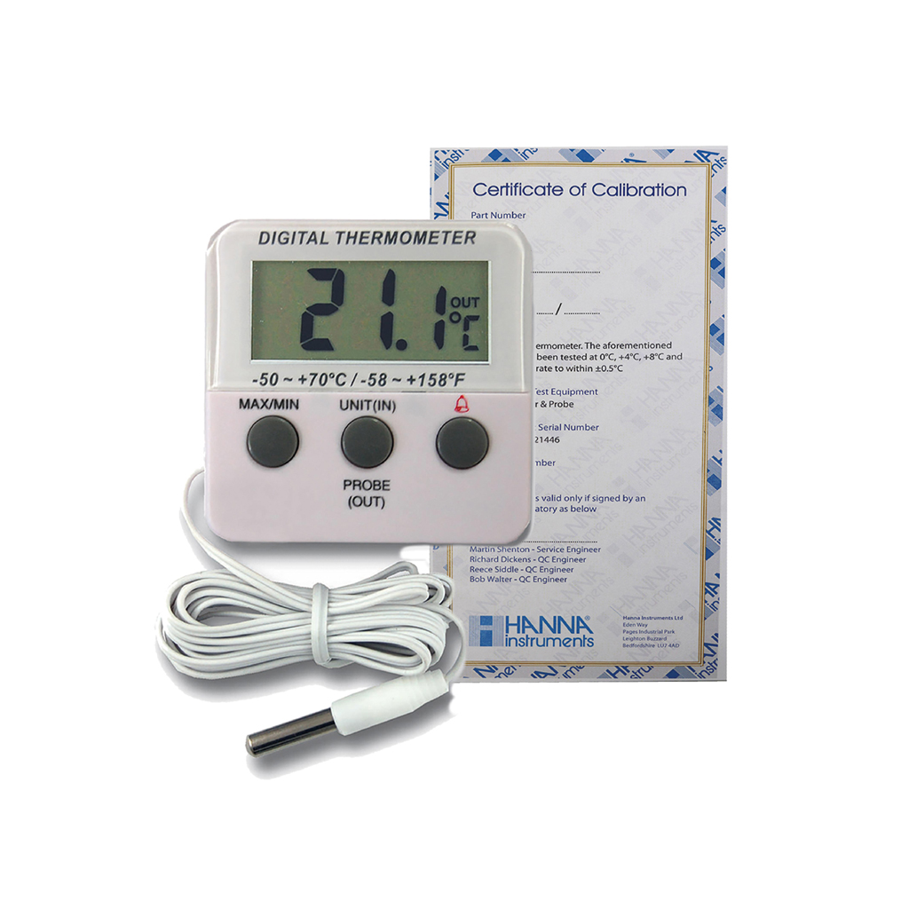 [TH018FRCERT] Digital Fridge Thermometer UKAS CAL CERT