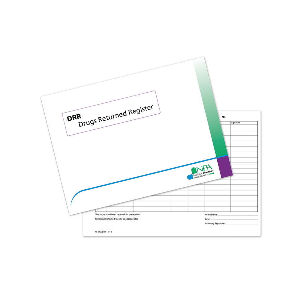 [DRR020] Drugs Returned By Patients Or Carers Book