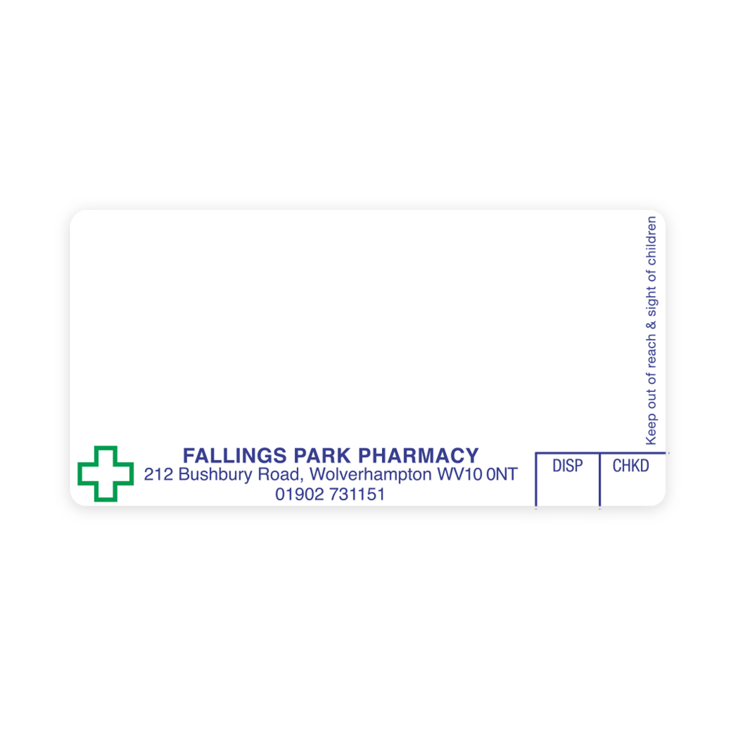 Fallings Park Dispensing Labels