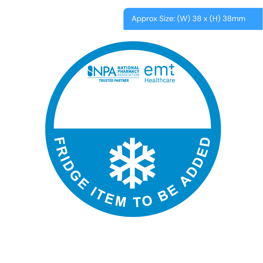 Fridge Item Alert Labels - Half Moon