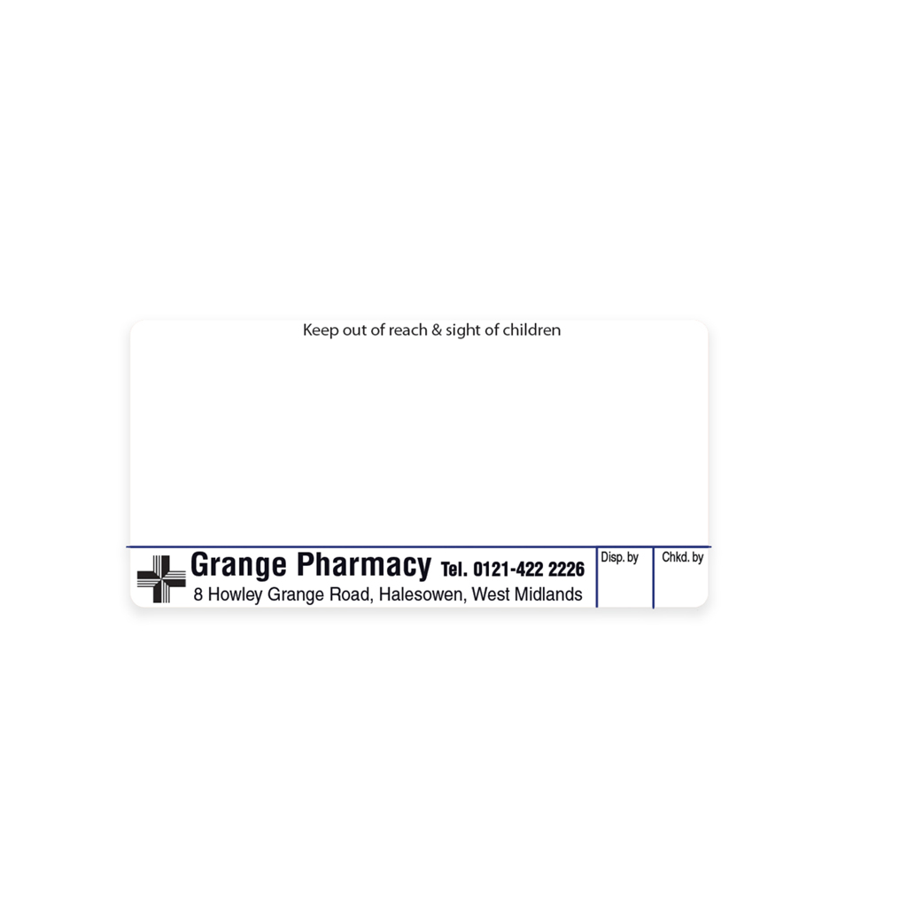 Grange Pharmacy Halesowen Labels