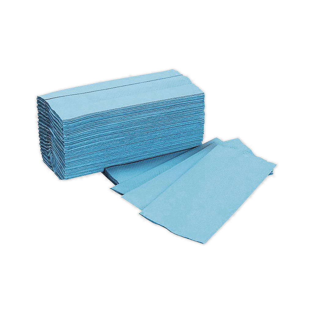 [11010YY10] Hand Towels C Fold Blue 