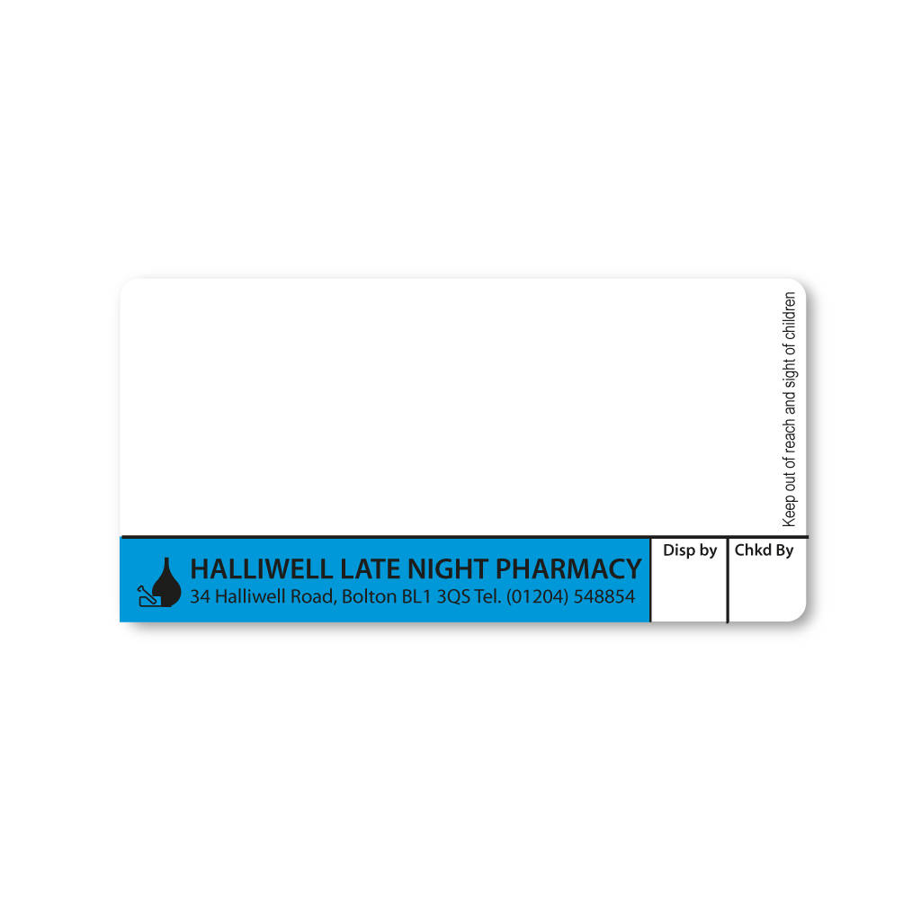4 Court Pharmacy   Halliwell Late Night Labels