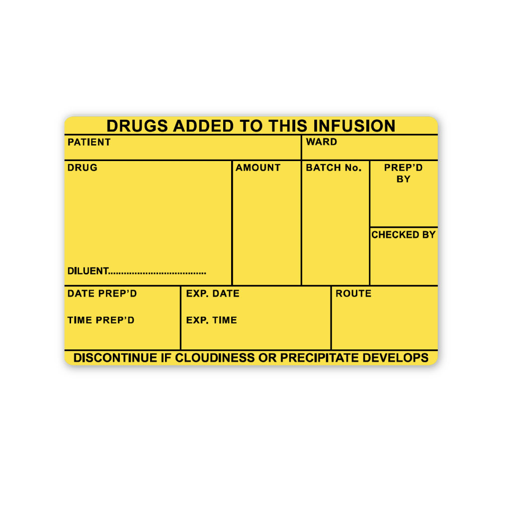 Infusion Labels Healthnet