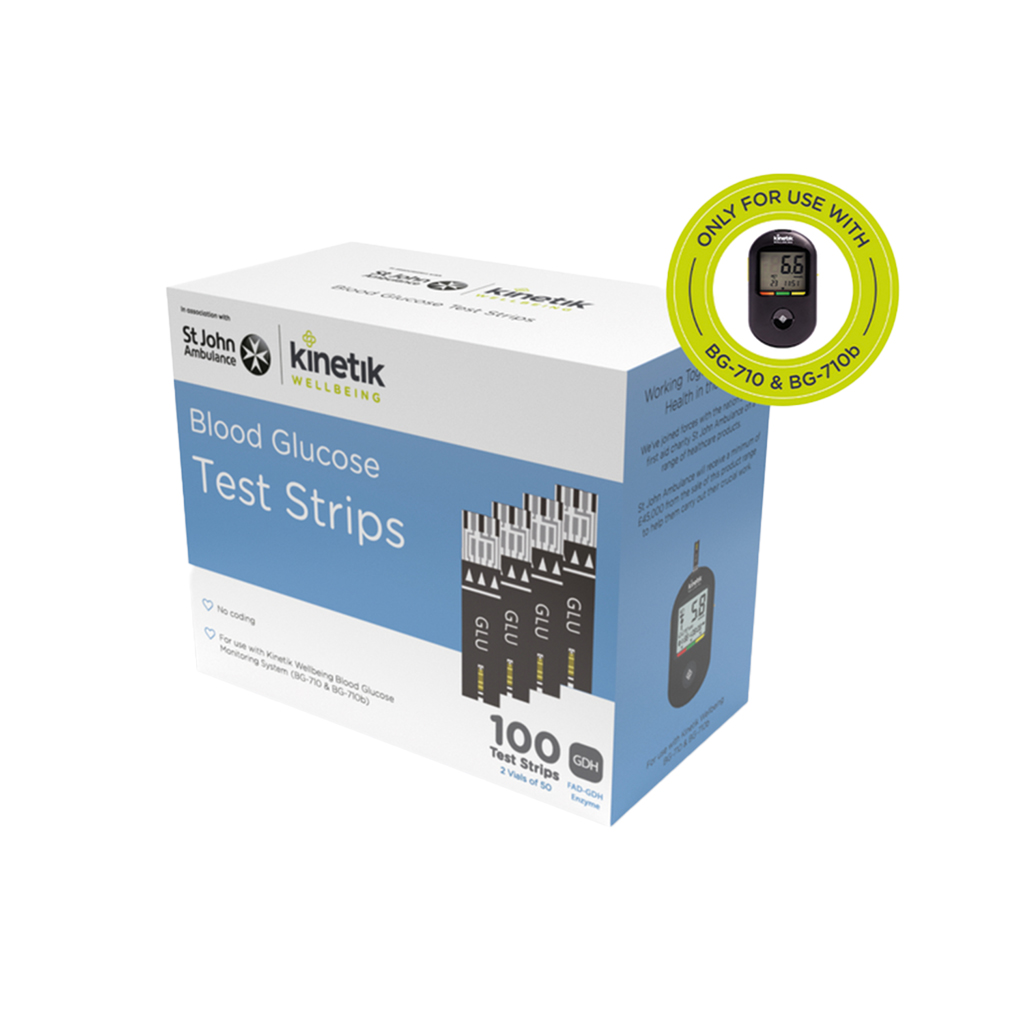 [BS602] Kinetik Blood Glucose 100 Pk Test Strips