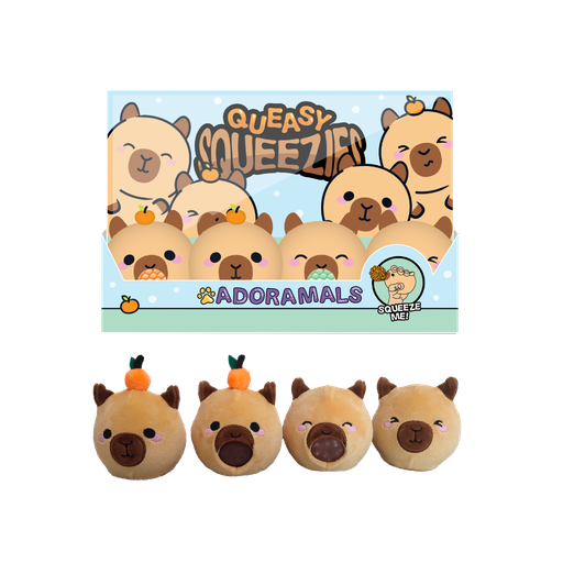 Queasy Squeezies Adoramals Capybara Plush Squeezy Toy 