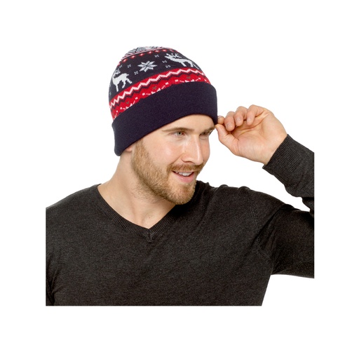 Mens Beanie Hat with Christmas Design