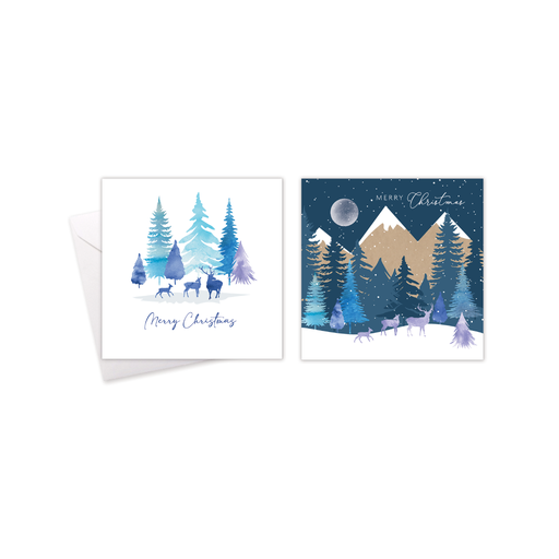Christmas Cards Midnight Forest Pk10 