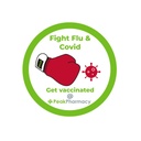 Peak Pharmacy Fight Flu & Covid Alert Labels