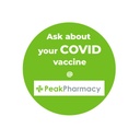 Peak Pharmacy Green Covid Alert Labels