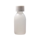 125ml Natural HDPE Capped Round Bottle